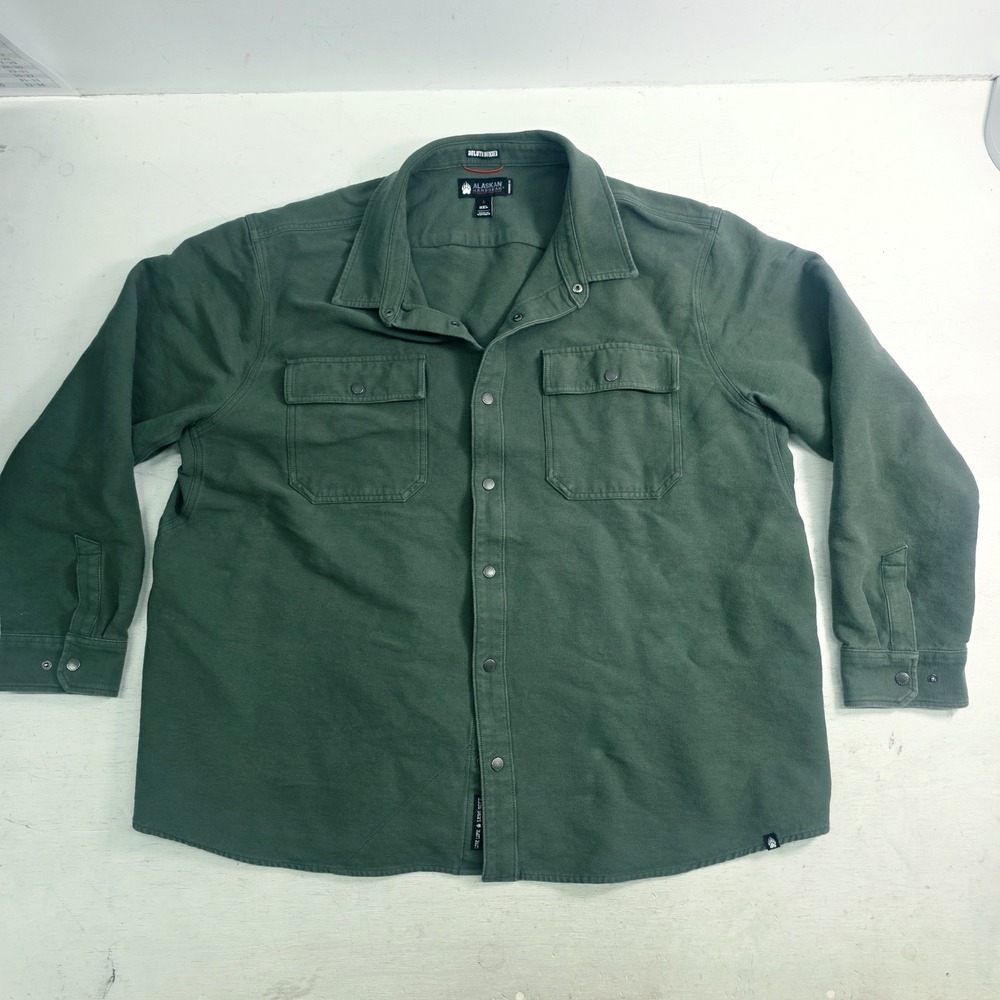 Alaskan Hardgear Duluth‎ Trading Shacket Shirt Jacket Mens 3XL Olive Green EUC